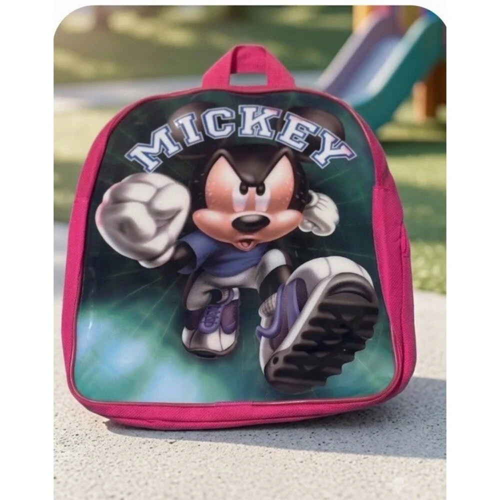 Disney Mickey Mouse Cool  Pink Mini 10”Backpack Actions  Graphic Child’s New